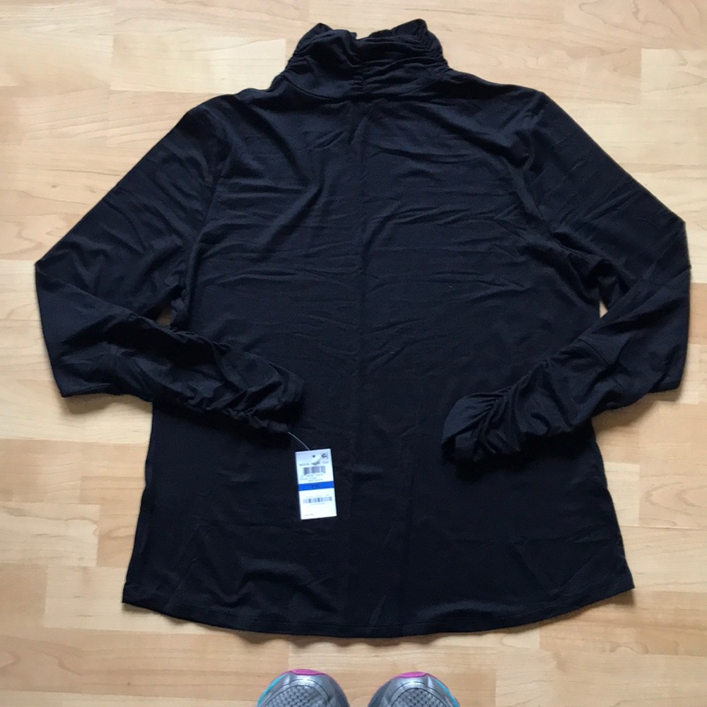 NWT Black Mock Neck Tee